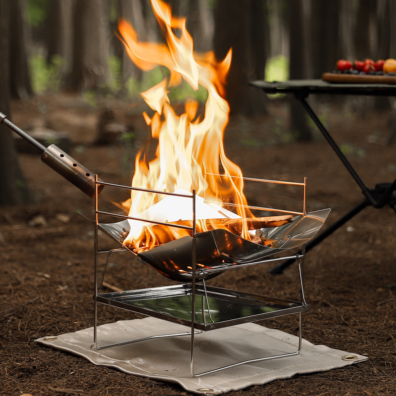 Queima de madeira fogão acampa - Outdoor Camping Fire Pit avaliação e preço