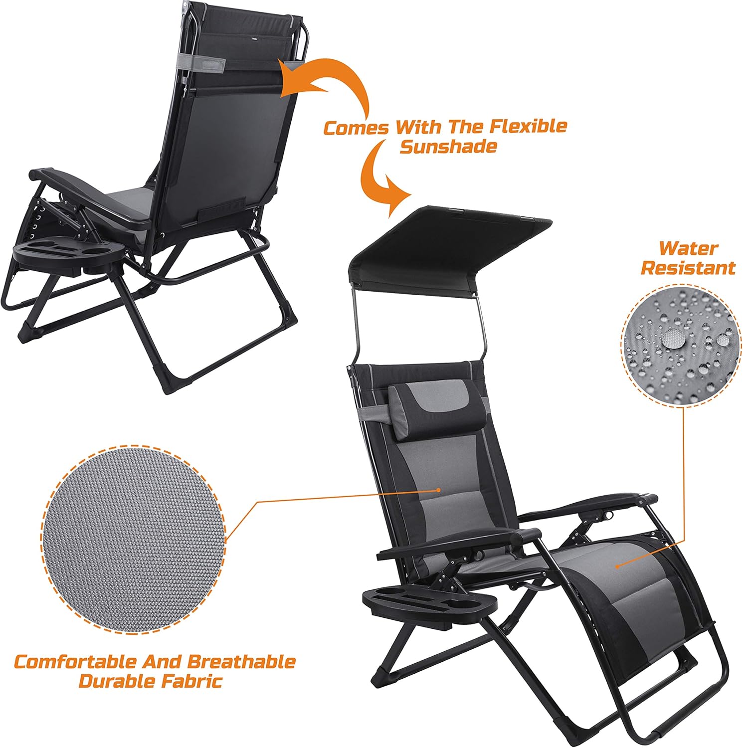 Cadeira dobrável reclinável gr - Outdoor Oversized Camping Chair avaliação e preço